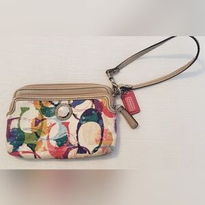 Coach Colorful Signature Wristlet